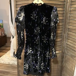 Rebecca Taylor velvet mini dress